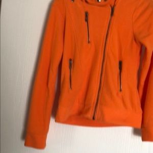An orange hoodie to sell! It is by W DOUBJU